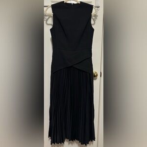 Commense Elegant Black Pleated Dress